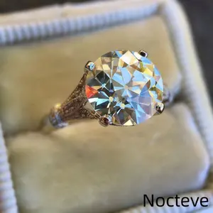 Women’s Artistic Round Ultra Sparkle Simulated CZ Base Alloy Ring, Trendy Daily Art Style Jewelry Casual Gathering & Distinctive Chic Feminine Lady Holiday Gift Wear