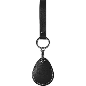 Temvue Access Card Holder RFID Key Fob Bag Leather Airtag Holder Keychain NFC Smart Key Tag Card RFID Pod
