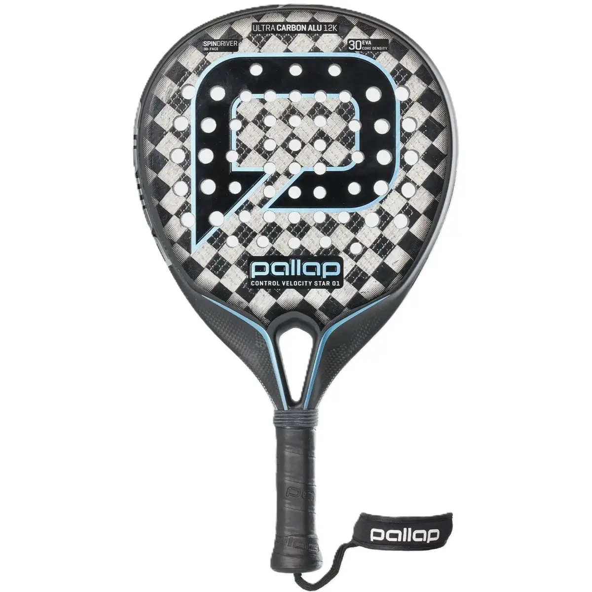 Pallap Control Velocity Star 01 Padel Racket (Silver/Carbon)