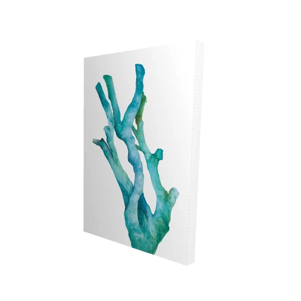 212 MAIN Small Artistic Watercolor Sea Coral Canvas Wall Artwork - 24x36 in, Serenity Coastal Decor for Bedroom, Design for Coastal Decor Enthusiasts