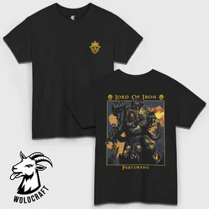 Perturabo “Lord of Iron” Warhammer40k T-Shirt, Iron Warriors Graphic Tee, Chaos Space Marine Shirt, Unisex Gaming Apparel, Sci-Fi Fan Gift, Warhammer Clothing