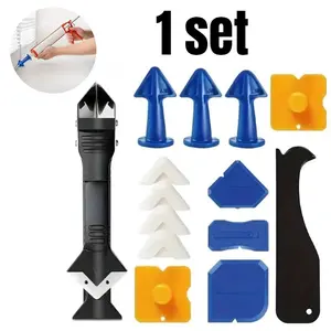 Caulking Tool Set, 1 Set Manual Caulking Tool Set, Hand Sealant Applicator, Scraper, Burr Trimming Silicone Scraper