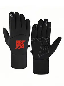 1pc with  Music Note Soundwave Logo n RapHand winter gloves mountaineering gloves Touch Screen Breathable Daily Use for Men Women Warmest holiday gifts Classic Soft Modern