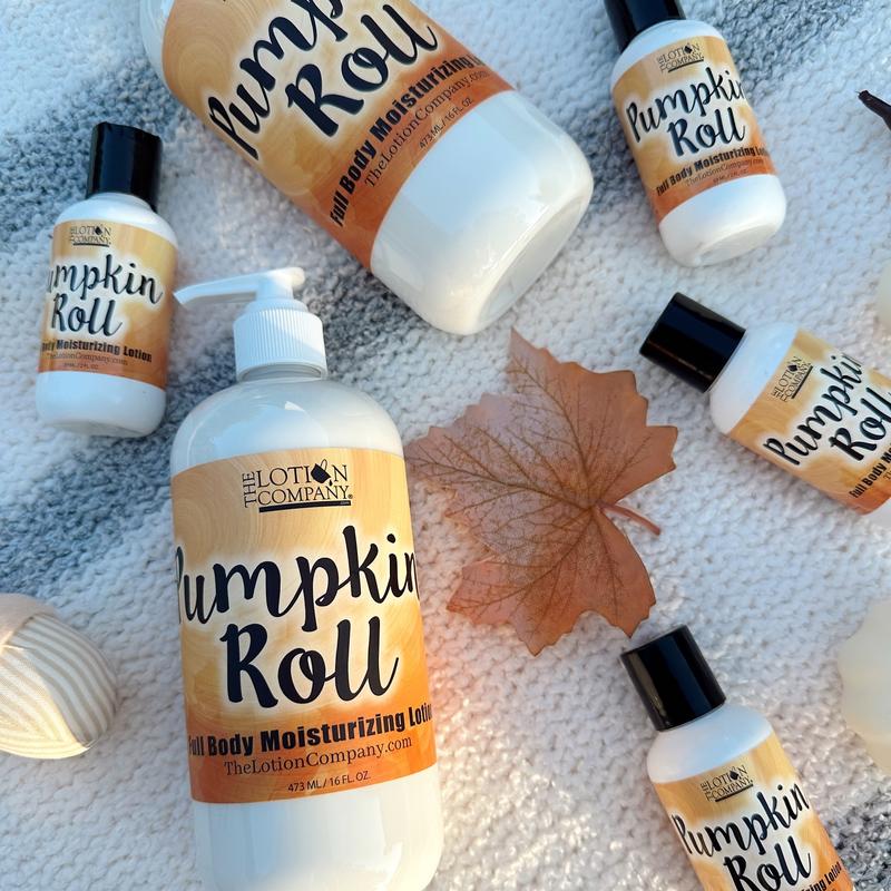 Pumpkin Roll Body Lotion Fall Exclusive (limited edition!) – by The Lotion Company – 16 oz Pump – with Vanilla, Aloe & More