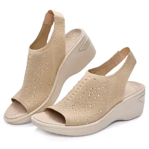 Women Arch Support Orthotic Walking Sandals Open Toe Adjustable Ankle Strap