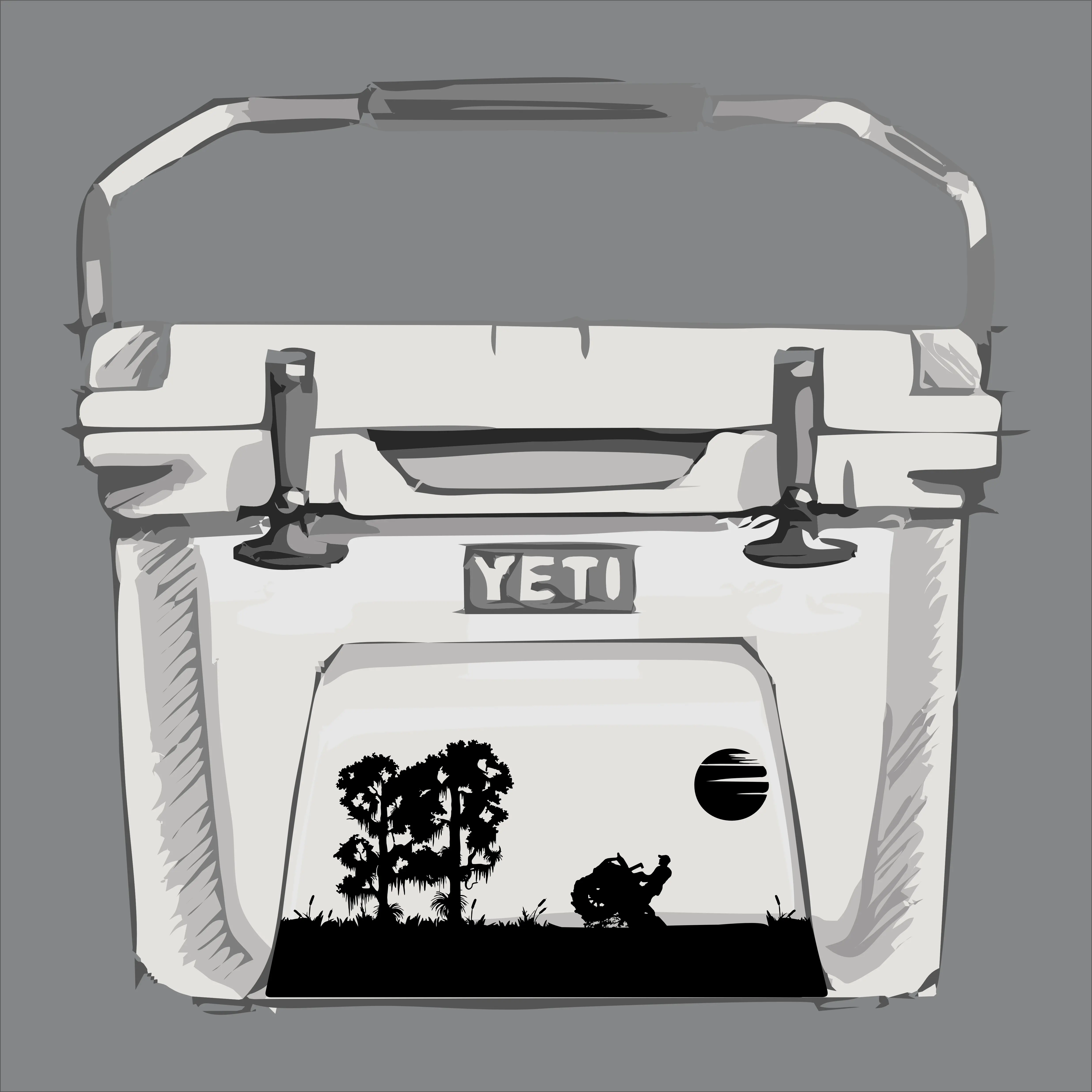 Four Wheeler ATV Water Wheelie Decal For Coolers And Trucks