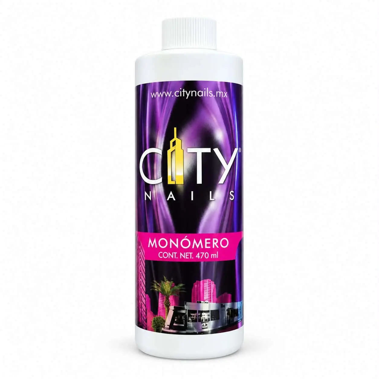 Low-Odor Acrylic Monomer Liquid for Nail Art Decoration, Unisex Neutral 16 Fl. Oz. Solution for DIY Projects (City Nails Formulation)