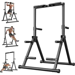 Foldable Pull Up Bar Free Standing, Strength  Pull-up Bars Adjustable Pull Up Station, Power Tower Pull Up Bar MultiFunction Pull Up Dip Station Workout Equipment For  Gym Support 480 LBS