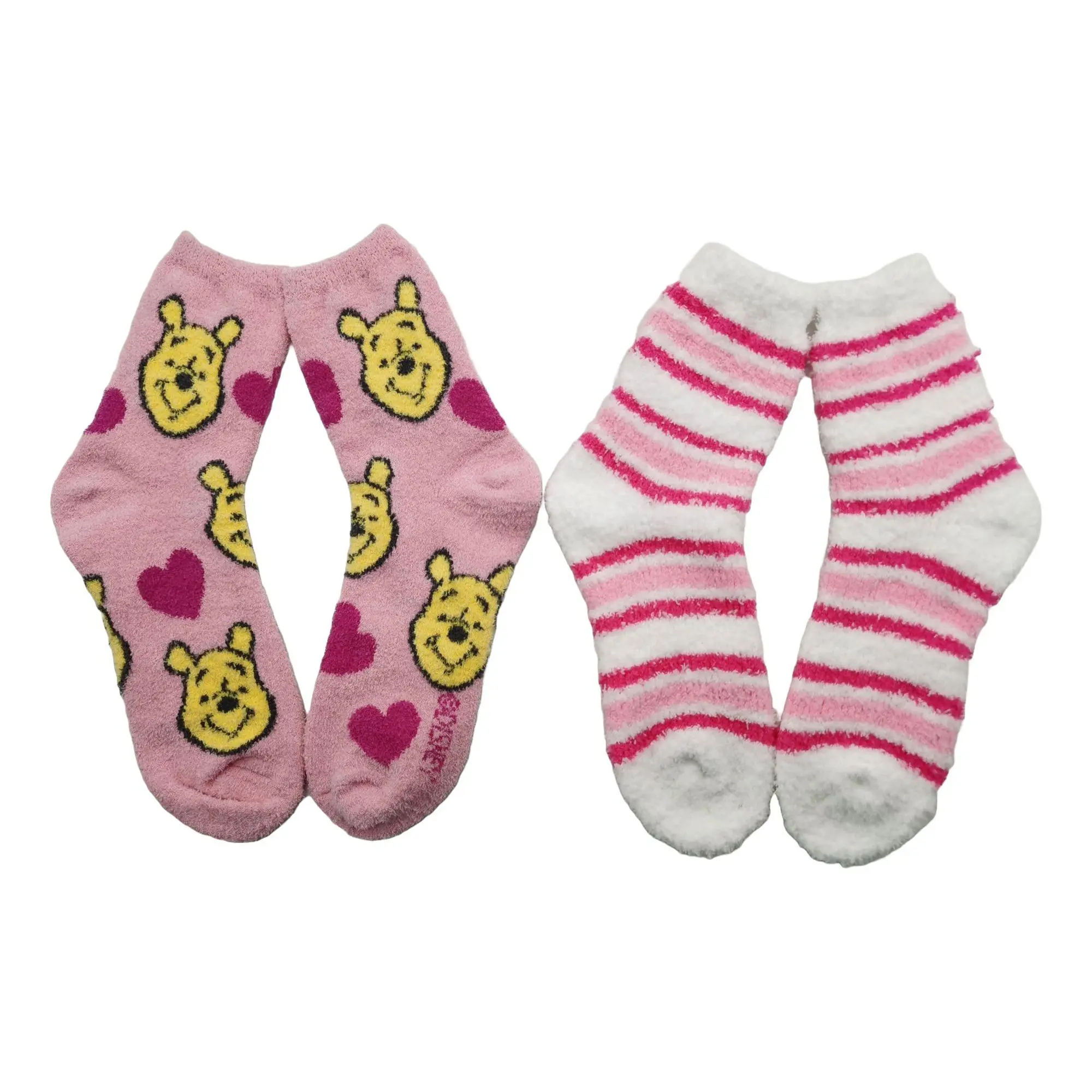 Ladies' Set of 2 Think Pink Character Cozy CrewSocks Ladies' Set of 2 Think Pink Character Cozy CrewSocks