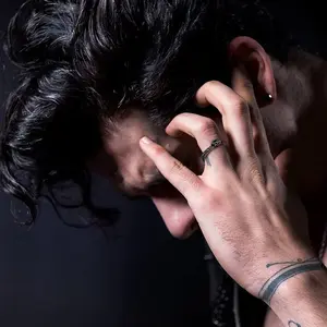 FaithHeart Punk Snake Ring for Men Women Stainless Steel