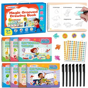 [Back To School Shopping]LUMIKIDZ Magic Groove Drawing For Kids Age 3-6,Reusable Groove For Children Aged 5-8-Painting Practice For Children Aged 4-7,Preschool Tracking Books And Learning Activities To Cultivate Children's Artistic Talent And Interest sum