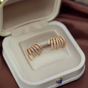 Tennis Line Earrings hand made fashion jewelery