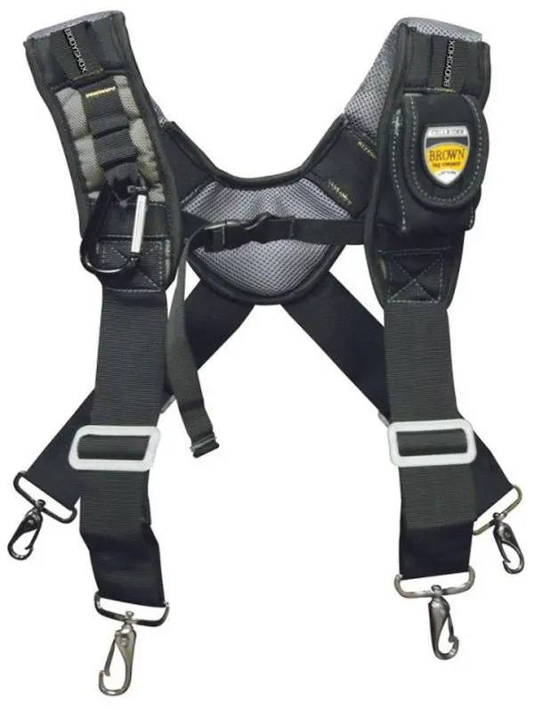 212 MAIN Toolrider Gsx Gel Foam Suspender Harness - Cycling Leisure Equipment with Bodyshox Stretch Suspension, Moisture-Wicking 1-of-a-Kind Mesh Lining, Steel Snaps, Padded Suspenders, Tool Belt Compatibility