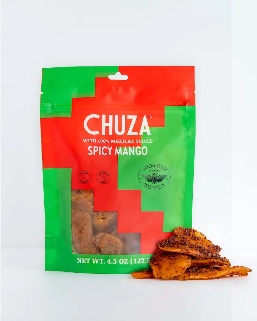 CHUZA Spicy Dried Mango Slices, Mexican Snacks Chili Mango Dried Fruit, Spicy Mexican Candy for Adults and Children, Natural Dried Mango - 1 Pack