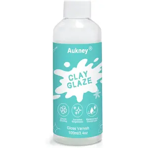 100ML High Gloss Air Dry Clay Varnish Glaze Sealant, Prevents Clay Cracking, Scratch Resistant for Ceramics, Oil Paintings, Wood (Gloss)