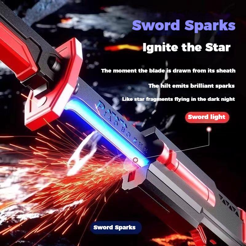 DKD SparkBlade Samurai LED Lightsaber Toy Cyberpunk Katana - 31.5" Light-Up Propfor Cosplay, Raves & Festivals RGB Lights Durable CollectibleItem US In Stock, Perfect Easter Gift