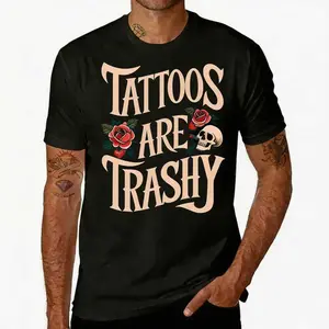 This men’s short-sleeve sports T-shirt is crafted from breathable, comfortable fabric and features a classic crew neck design, making it an ideal choice for various athletic activities. Last 24 hours countdown! Skull Rose Tattoo Print T-Shirt