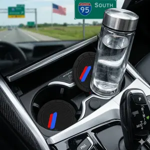 Car Cup Coasters, 2PCS Universal Non-Slip Cup Holders Embedded in Ornaments Coaster Car Interior Accessories