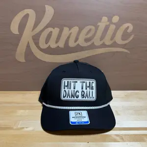 Hit the Dang Ball Leatherette Graphic Front Patch Hat for Casual Wear, Front Patch Hats, Graphic Patch Hats