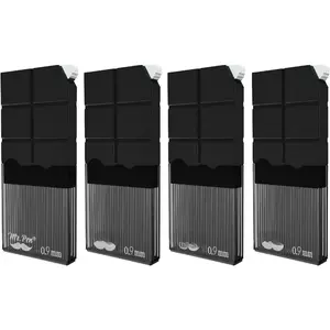 - 0.9 Millimeter Lead Refills for Mechanical cils, 2B, 4 Pack, 280 count, 0.9