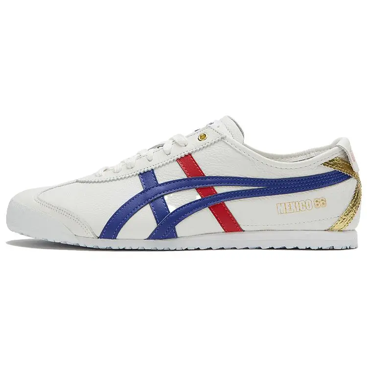 Onitsuka Tiger Mexico 66 Blue Red Metallic Gold Low Top Skate Shoes Unisex D507L-0152