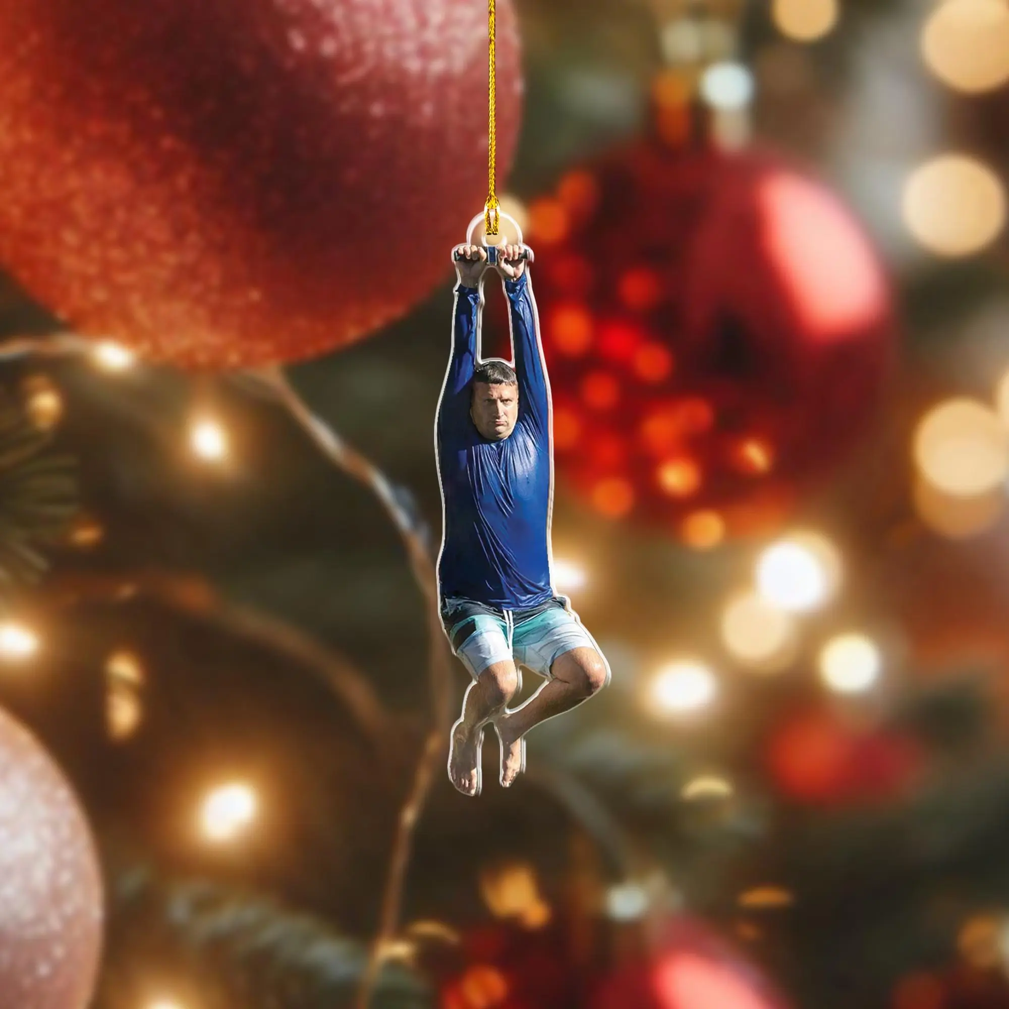 I Think You Should Leave Zip Line Acrylic Ornament, Funny Meme Ornament Christmas Tree Decor Gift, Tim Robinson Ornament