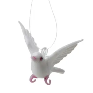 Handmade Glass Dove Ornament | 2.5 Inch