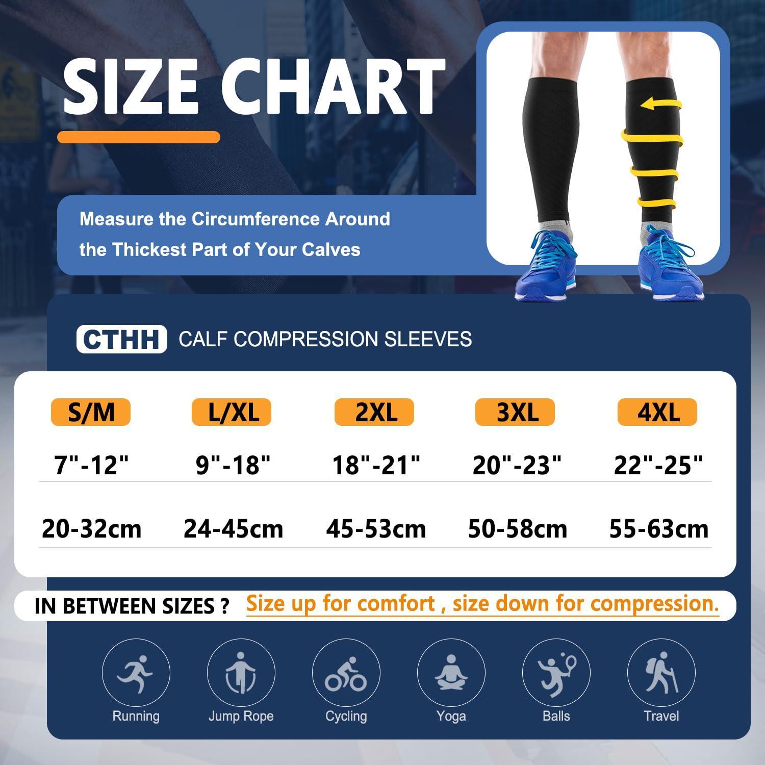 3 Pairs Calf Compression Sleeves 15-20mmHg – Leg Support for Men and Women, Shin Splints Relief, Running and Sports Training, Knee & Calf Protection