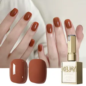 1PC 15ML New Spring and Summer Popular M076 Color Maple Leaf Red Nail Gel High Saturation Color Fashionable LED Nail Lasting Firm and Not Hurt Nail Home Salon Nail Gel DIY Female Holiday Gift Polish Manicure