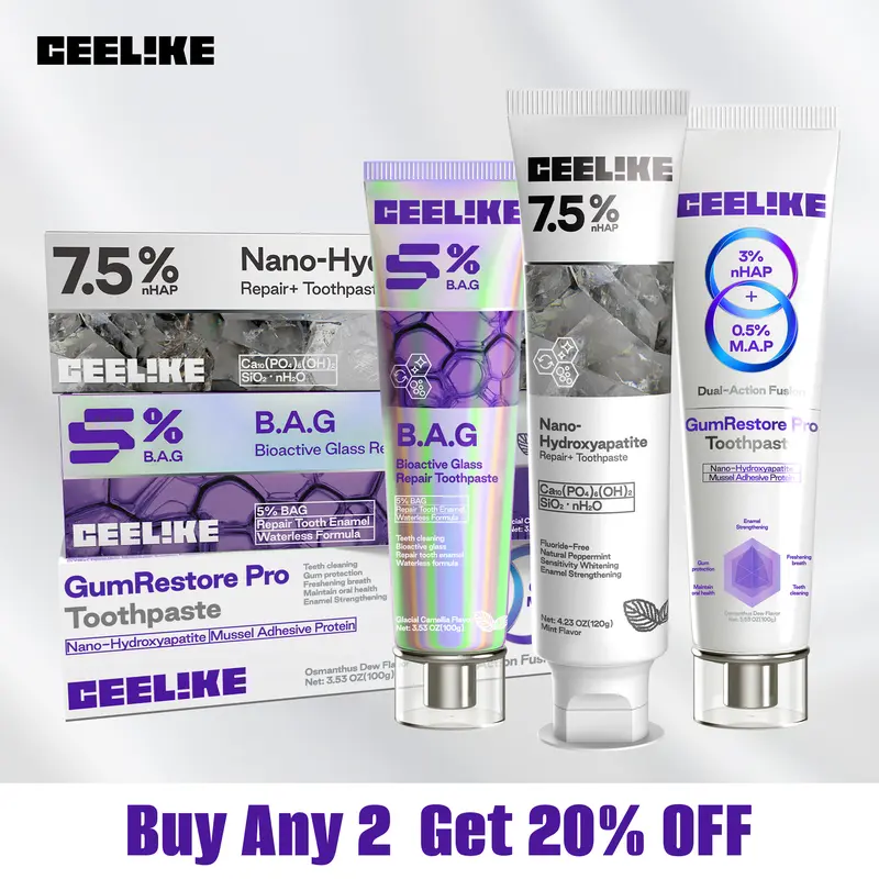 CEELIKE Dental Care Toothpastes Value Bundle - Gentle Teeth Care, Cavity Protection, Enamel Protection, Hydroxyapatite Repair for Healthy Oral Environment