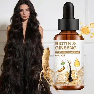 Multi-Effect Hair Oil with Biotin and Ginseng, Haircare Product, Nourishes Hair, Enhances Hair Elasticity, Reduces Breakage, Lightweight Non-Greasy Formula, Soft Silky Hair