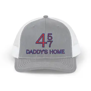 The Patriot Fox Snapback Trucker Cap 45/47 Daddy's Home Inauguration Hat for Donald Trump