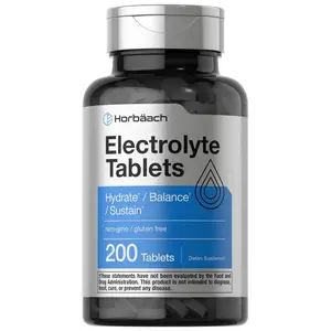 Horbäach Electrolyte Tablets | 200 Count | Vegetarian | Keto-Friendly | Non-GMO, and Gluten Free Hydration Supplement