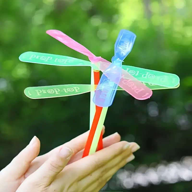 Plastic Dragonfly Flying Toys (15/30/45pcs), Mixed Colors, Easy To Assemble, Portable Educational Unisex Game Toys For Children Development, Halloween & Christmas Gift