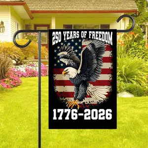 250 Years Of Freedom Bald Eagle Garden Flag |   1776-2026 Patriotic USA Flag Decor |   For 4th Of July, Memorial Day, Yard Decor & Patriotic Gifts