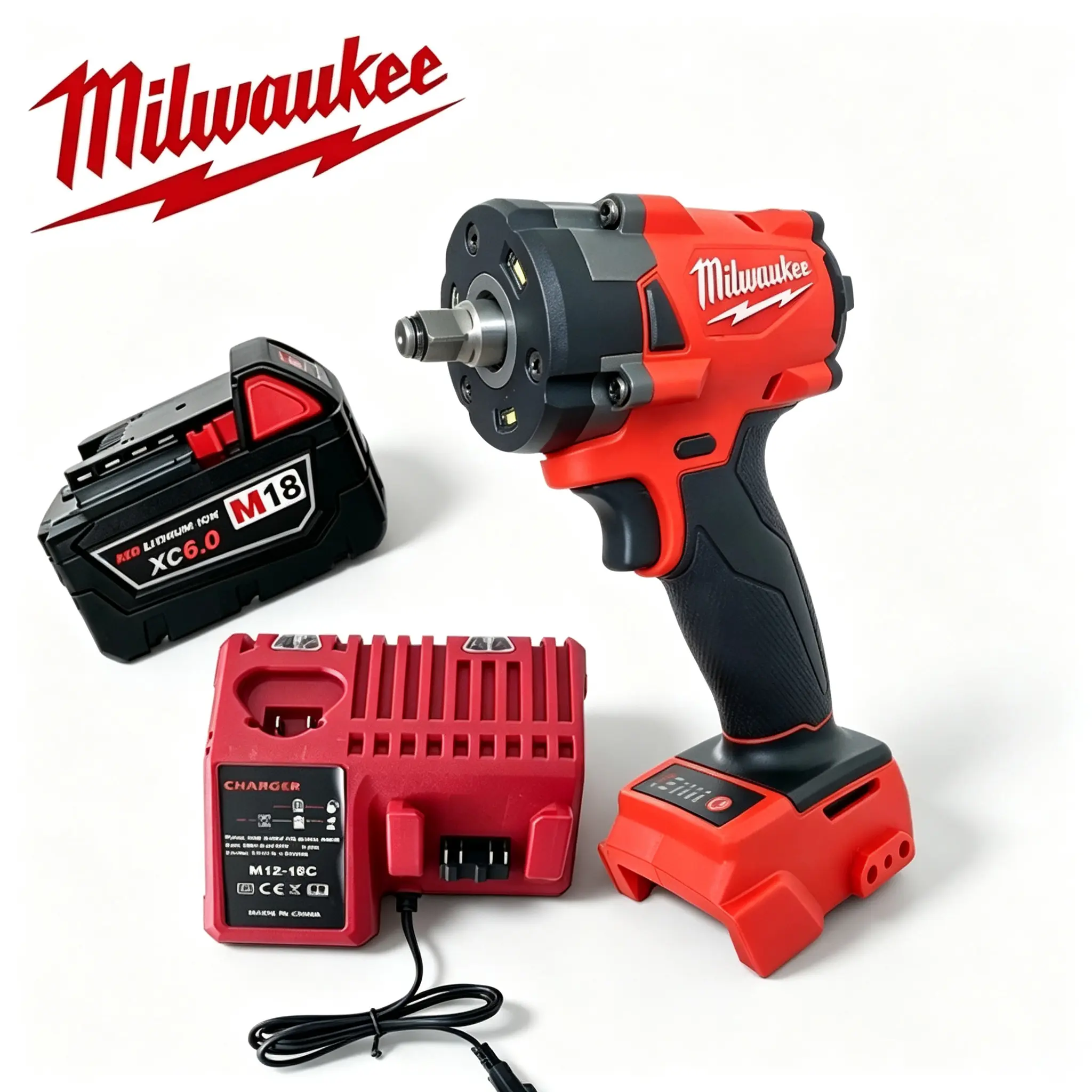 Milwaukee M18 Series 3/8"-Drive Brushless Impact Wrench - 600 ft-lbs Extreme Torque, Lithium Battery Powered Professional Automotive Tool for Heavy-Duty Fastening, Contractor Use