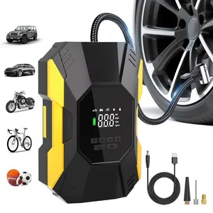 Fastest Cordless Tire Inflator 150PSI - Rechargeable Portable Pump with Digital Gauge for Cars & More