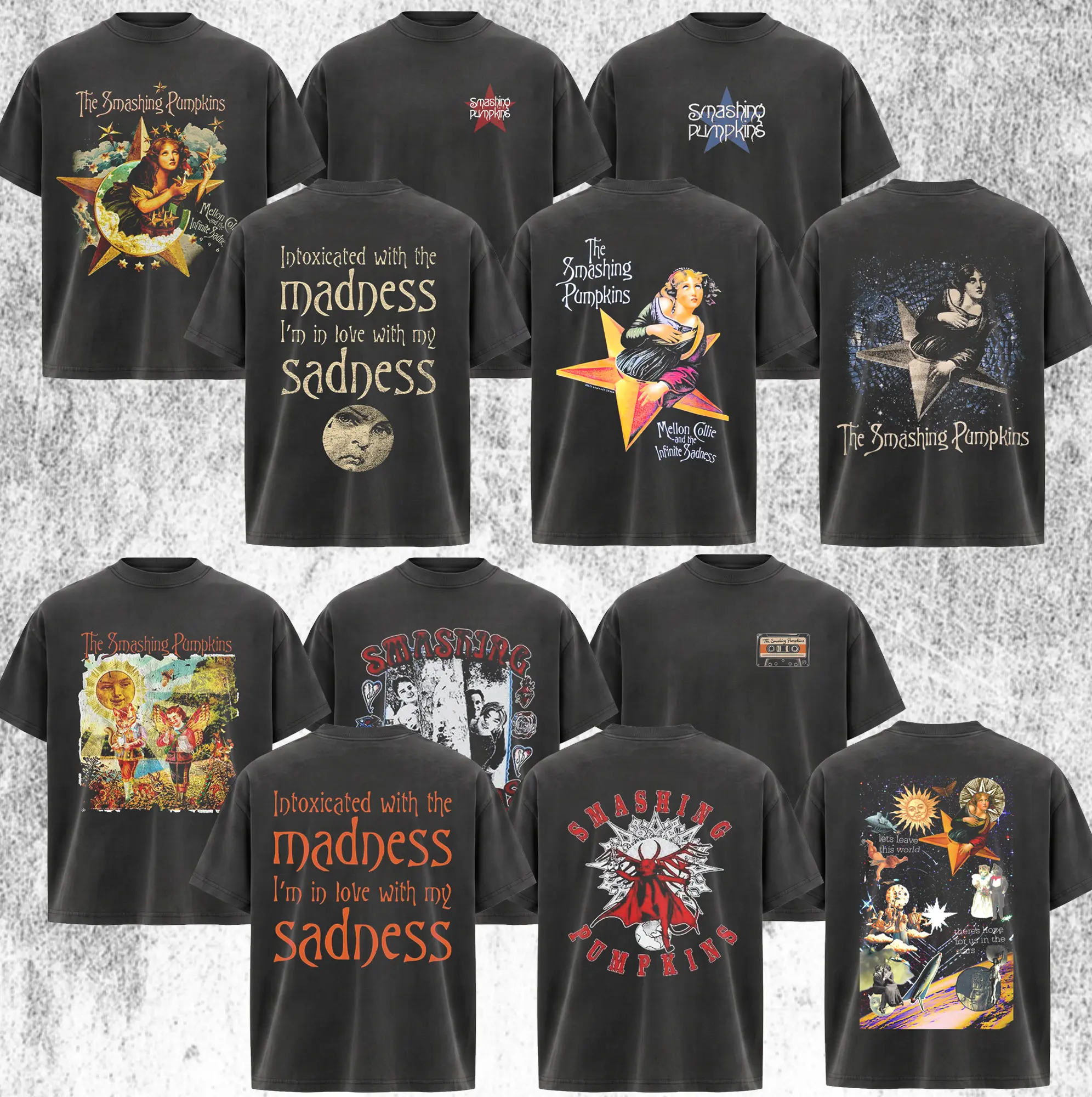 [Collection] Smashing Pumpkins Band T-Shirt , Vintage Alternative Rock Band Tee , Rock Band Shirt, Retro Music Tee, Rock Music Lover Shirt, Vintage Band Shirts Casual Fabric Fit Top , Top Men's and Women's Clothing