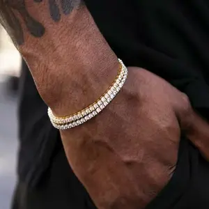 Unisex Tennis Bracelet Shiny Diamond Look Fashion Bracelet