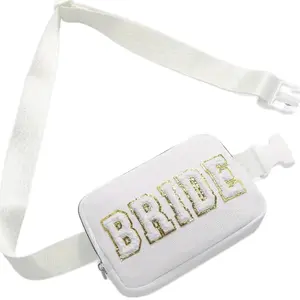 Waterproof Bride Fanny Pack Belt Bag with Adjustable Strap - Bridal Shower, Wedding, Bachelorette Gift