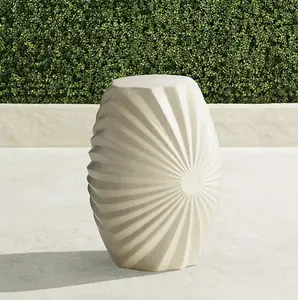 Kipton Accent Stool - Unique Design with Textured Surface, Ideal for Home Decor and Accent Use
