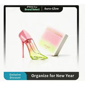 deold Eternal High Heel Perfume for Women - Gradient Pink Green Stiletto Bottle, Cute Daily Wear Fragrance with Elegant Gold Lettering, Ideal Fashion Gift for Girls Oriental Sweet