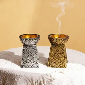 1pc Vintage Resin Scented Incense Burner for Bukhoor, Fragrance Perfect for Weddings and Parties, Meditation Decor for Home Relaxation, Decoration, Vintage Look