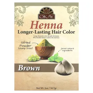 Okay Pure Naturals Henna, Longer-Lasting Hair Color, Brown, 2 oz (56.7 g)