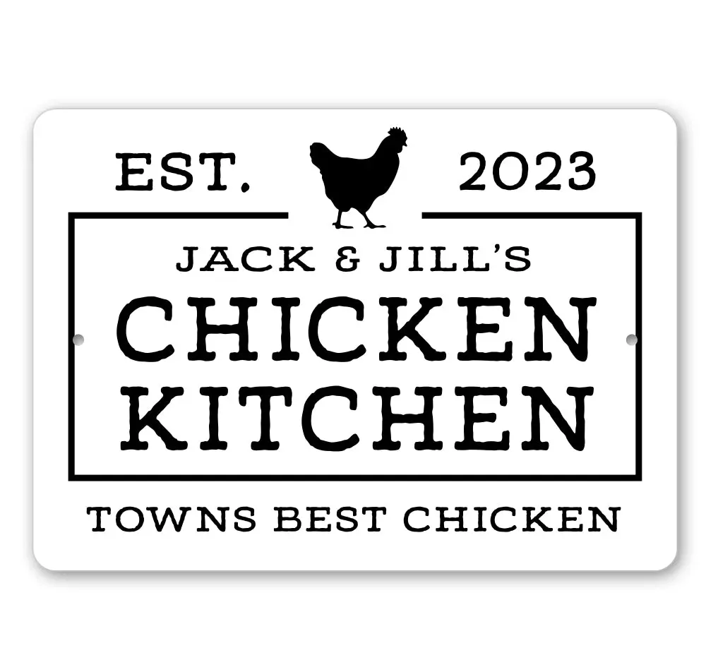 Personalized Towns Best Chicken Kitchen Sign