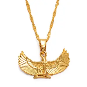 ISIS Goddess Pendant Necklace Link Chain Set Fashion Jewelry