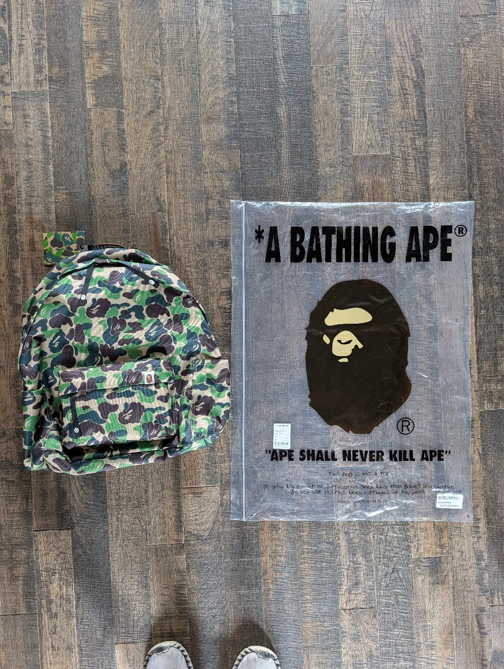 A Bathing Ape BAPE Large Full Size Backpack - Camo Pattern, Perfect for Everyday Use, Durable & Practical Design