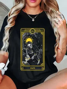 100% Cotton Goth Witchy Occult Tarot Card Reading Reader Meaning List T-Shirt