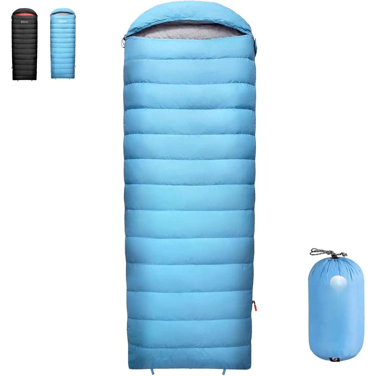 Down Sleeping Bag for Adults, 600 Fill Power, Ultralight & Compact with  Sack for Backpacking, Camping, Hiking