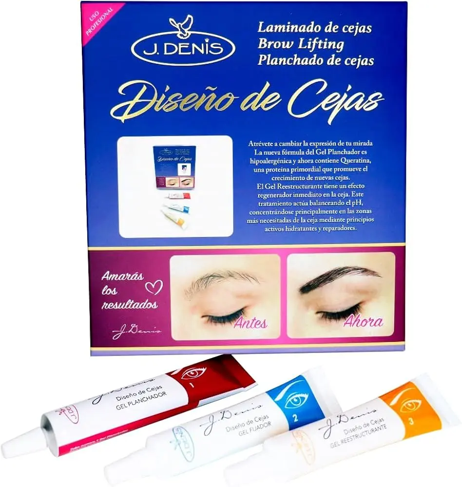 J. Denis Eyebrow Design Kit - Eyebrow Makeup Kit - Natural - 4 Brushes - 30 Applications